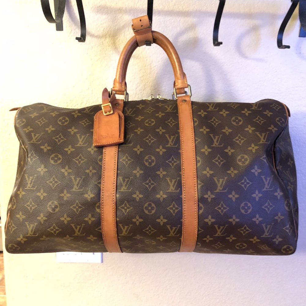 Louis Vuitton brown monogram keepall 50